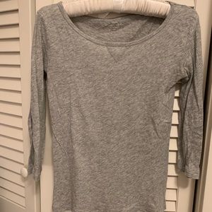 JCrew XXS Grey Boatneck Long Sleeve Tee